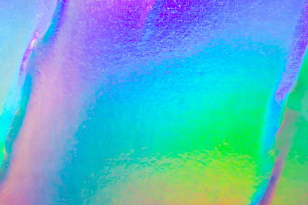 Crumpled Holographic Rainbow Foil Iridescent Texture Abstract Hologram Background — Foto de Stock
