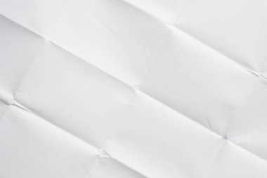 Beyaz katlanmış ve buruşmuş kağıt doku arkaplanı