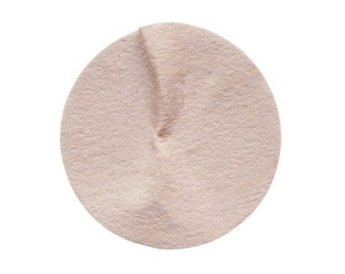 Beyaz arkaplanda izole edilmiş boş yuvarlak kağıt etiketi