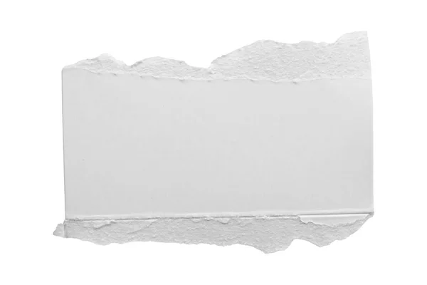 Beyaz Yırtılmış Kağıt Kenarları Beyaz Arkaplanda Izole Edilmiş — Stok fotoğraf