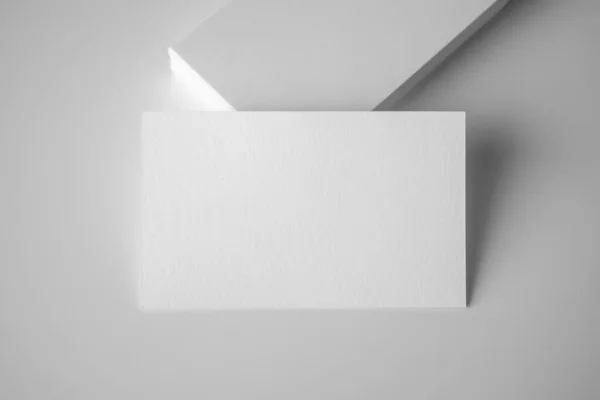 Mockup White Business Card White Background — Stock Fotó