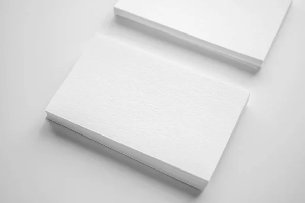 Mockup White Business Card White Background — Stockfoto