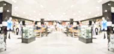Alışveriş merkezinin arka planının soyut bulanık elbise butik görüntüsü