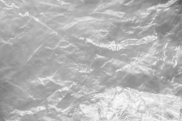 Transparent Plastic Bag Texture White Background — Stock fotografie