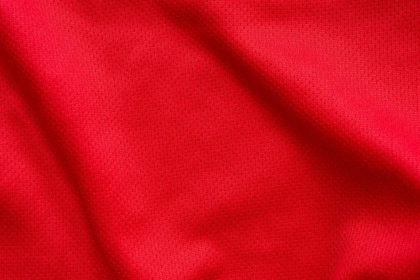 Rode Sport Kleding Stof Voetbal Shirt Jersey Textuur Achtergrond — Stockfoto
