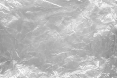 transparent plastic bag texture on white background
