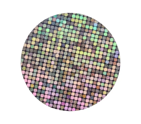 Blank Adhesive Holographic Foil Sticker Label Isolated White Background — 스톡 사진