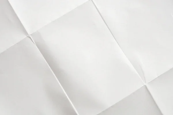 White Folded Wrinkled Paper Texture Background — Photo