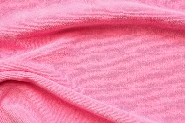 Pembe havlu kumaş dokusu yüzeyi arkaplanı kapatın