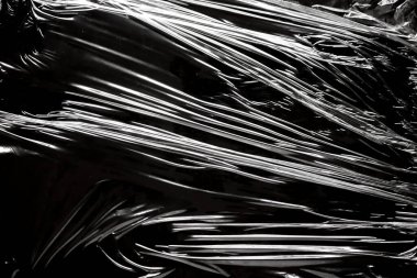 şeffaf plastik film ambalajı dokusu arkaplanı