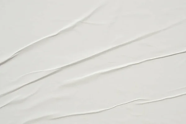 Белый Скомканный Складчатый Фон Бумажного Плаката — стоковое фото