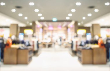 Alışveriş merkezinin arka planının soyut bulanık elbise butik görüntüsü