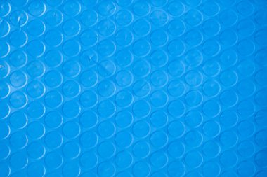Mavi Plastik hava kabarcığı dokusu arkaplan paketleme materyali