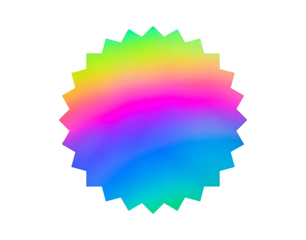 Blank Adhesive Holographic Foil Sticker Label Isolated White Background — 스톡 사진