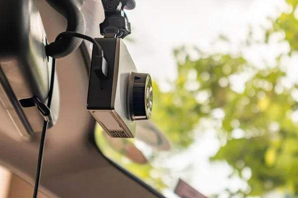 Carro Cctv Câmera Gravador Vídeo Para Condução Segurança Estrada — Fotografia de Stock