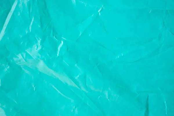 Blue Wrinkled Plastic Bag Texture Background Close — Stock Photo, Image