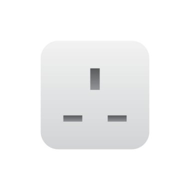 Gerçekçi soket çıkış simgesi, Vektör.