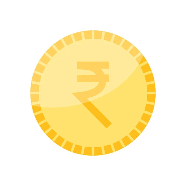 印度卢比货币符号硬币 — 图库矢量图片