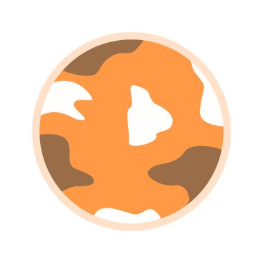 Mars simgesi, gezegenler hakkında sevimli simge.