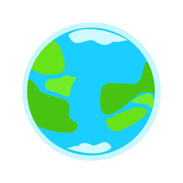 Icono Tierra Lindo Icono Sobre Planetas — Vector de stock