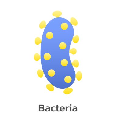 Virüs ve Bakterilerin çizgi film vektörü.