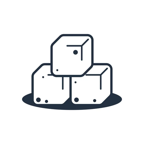 Sugar Cube Icon Vector — Stock Vector