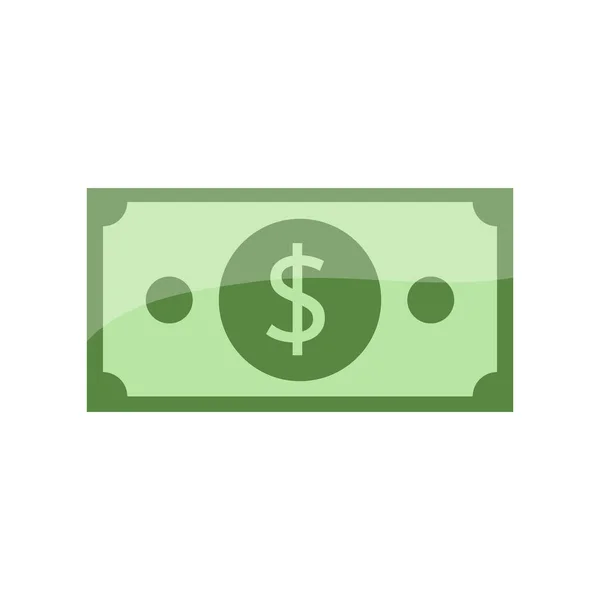 Dollar Symbole Devise Icône Billet — Image vectorielle