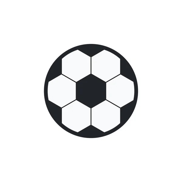 Piłka Nożna Płaskim Wzorem Białym Tle Vector — Wektor stockowy