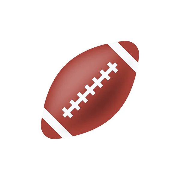 American Football Ball Auf Weißem Hintergrund Vector — Stockvektor