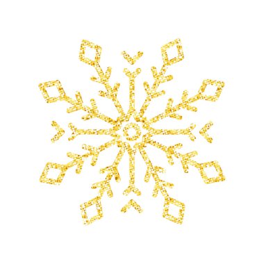 Noel ağacı süslemesi, Vektör, İllüstrasyon için beyaz zemin üzerinde altın parıltısı dokusu.