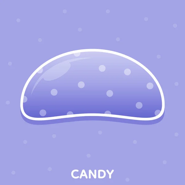 Cute Purple Candy Vector Illustration — Διανυσματικό Αρχείο