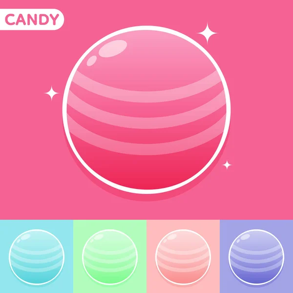 Set Cute Colourful Candy Vector Illustration — Διανυσματικό Αρχείο