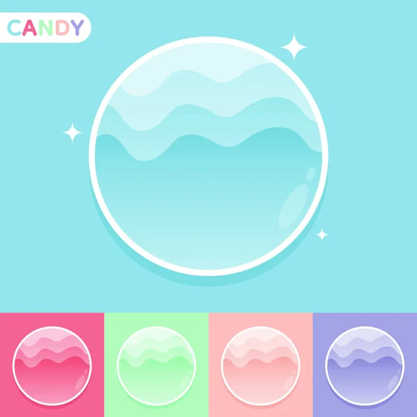 Set Cute Colourful Candy Vector Illustration — стоковый вектор