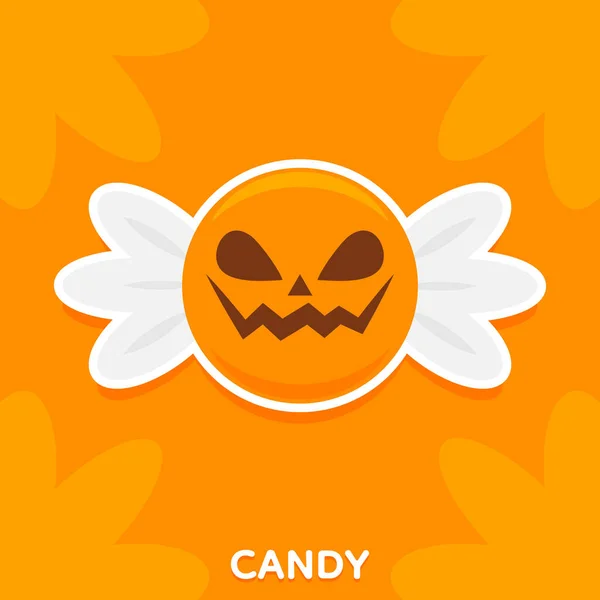 Cute Halloween Candy Vector Illustration — Vetor de Stock