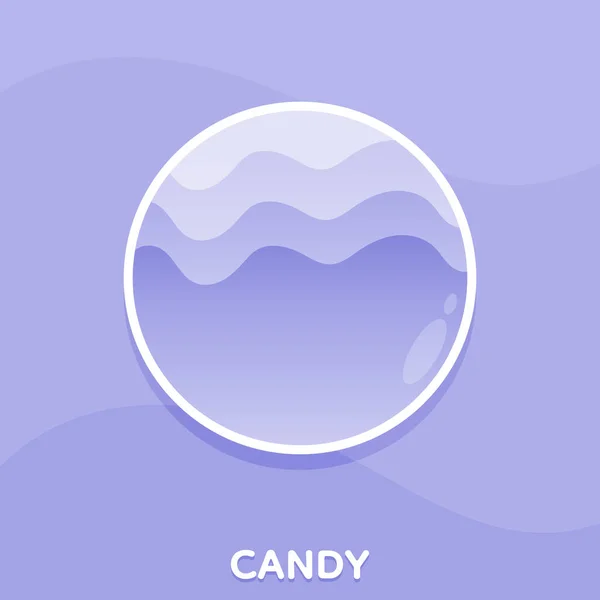 Cute Purple Candy Vector Illustration —  Vetores de Stock