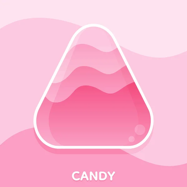 Aranyos Rózsaszín Cukorka Vektor Illusztráció — Stock Vector