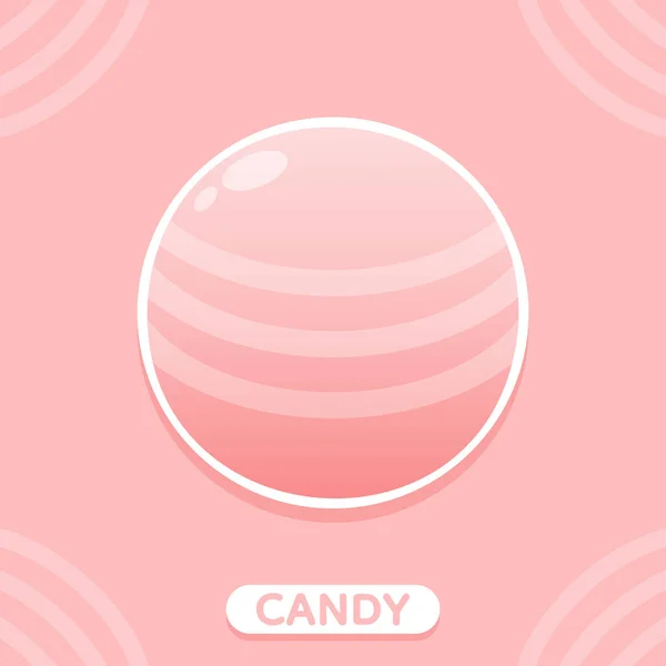 Cute Peach Colored Candy Vector Illustration — стоковый вектор