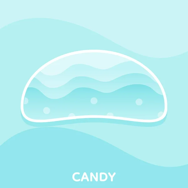 Cute Mint Colour Candy Vector Illustration — Stockvektor