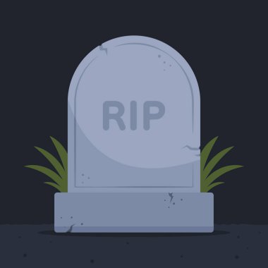 Mezar taşının çizgi film vektörü, Çizim.