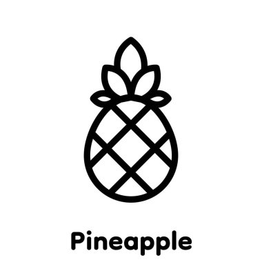 Ananas doğrusal simgesi, Vektör, Görüntü.