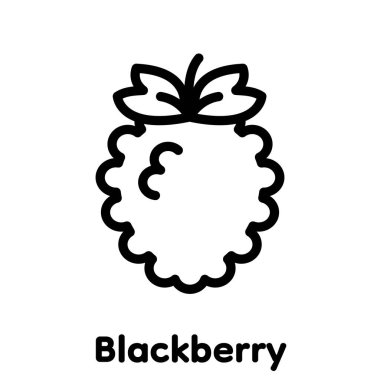 Blackberry doğrusal simgesi, Vektör, Görüntü.