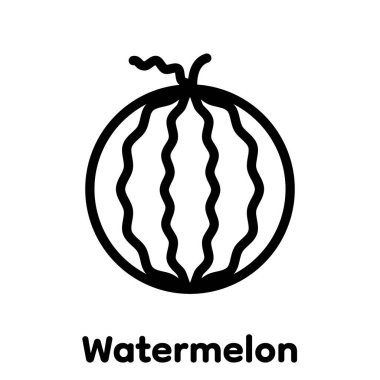 Karpuz doğrusal simgesi, Vektör, Görüntü.