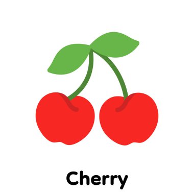 Kiraz ikonu, Vektör, İllüstrasyon .