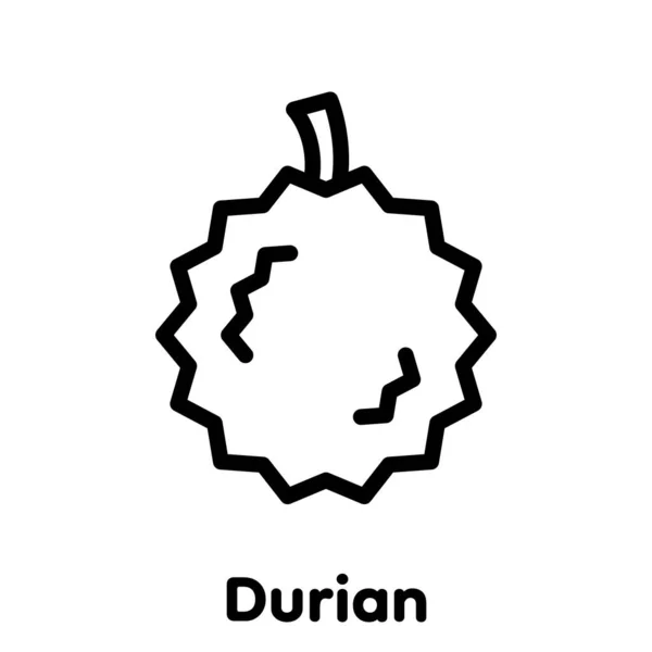 Durian Lineáris Ikon Vektor Illusztráció — Stock Vector