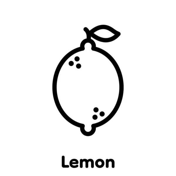 柠檬线性图标 — 图库矢量图片