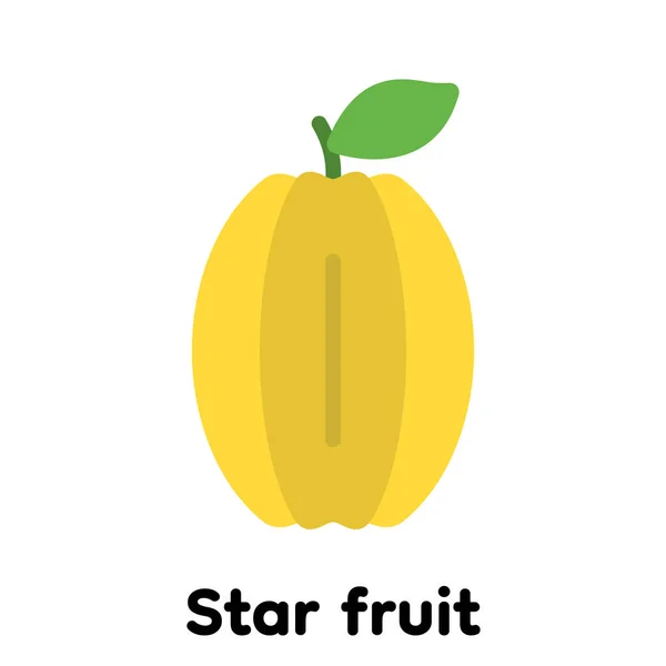 Sternfrucht Symbol Vektor Illustration — Stockvektor