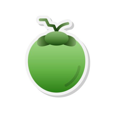 Hindistan cevizi çıkartma simgesi, Vektör, İllüstrasyon.