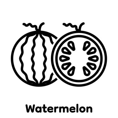 Karpuz doğrusal simgesi, Vektör, Görüntü.