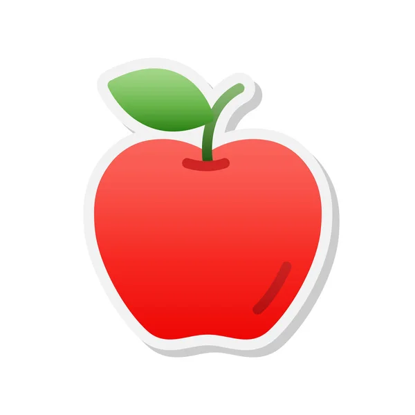 Apple Sticker Symbol Vektor Illustration — Stockvektor