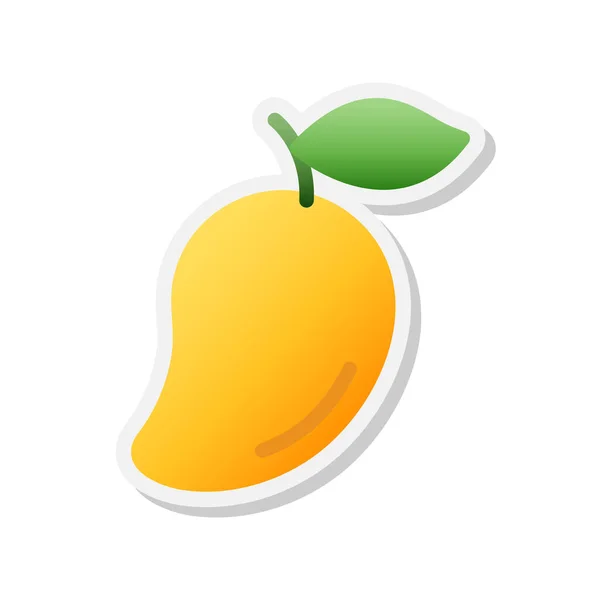 Mango Klistermärke Ikon Vektor Illustration — Stock vektor